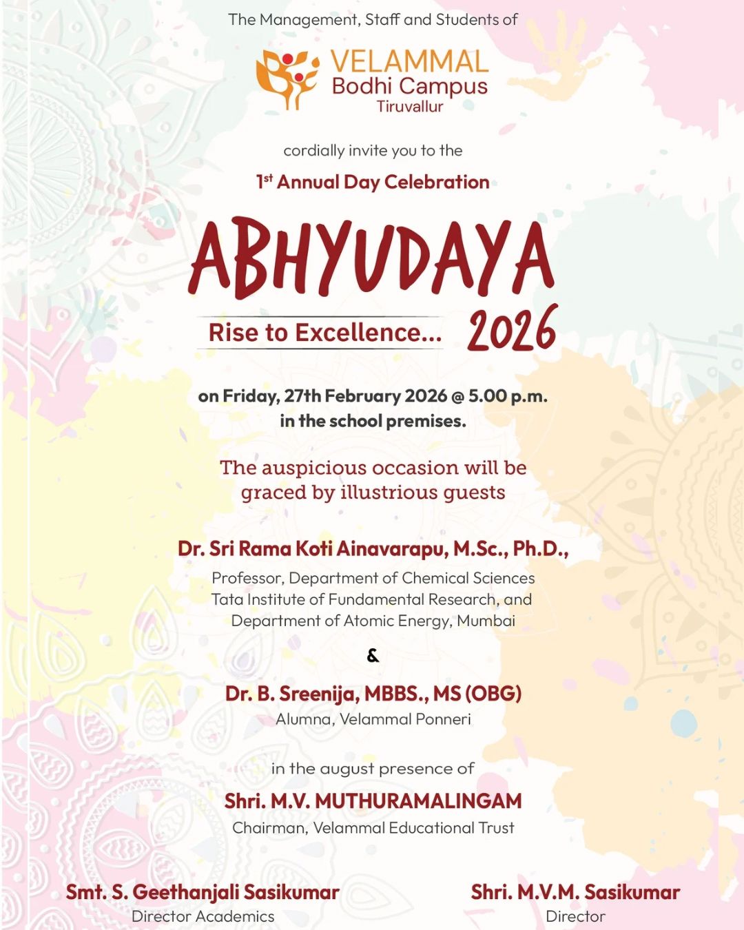 Welcome to Velammal Bodhi Campus